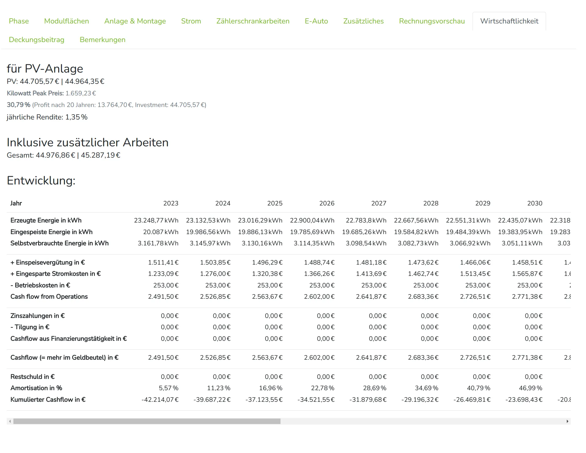 PV-Planner Anwendung — Ansicht 6