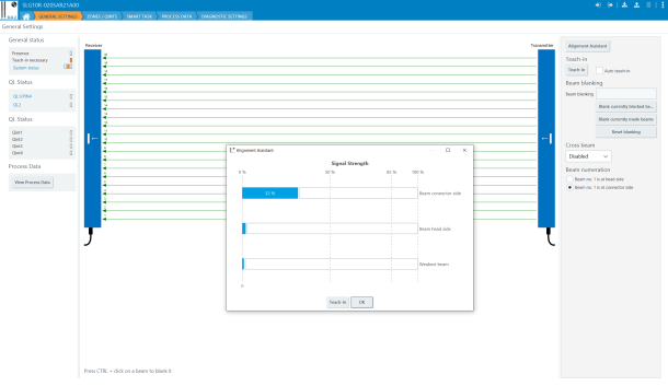 Screenshot Automationslichtgitter