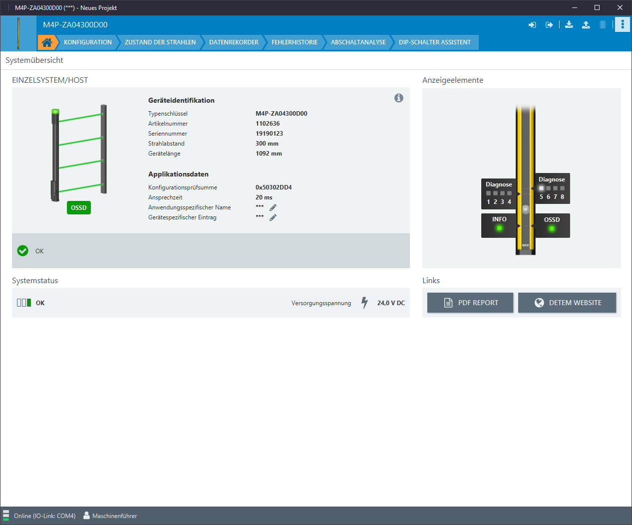 deTemAP Anwendung Screenshot 1